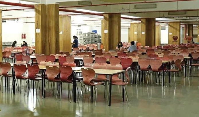 The campus mess hall